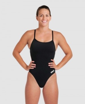 Arena Team Challenge Back One Piece Black / White | 357689-GCE