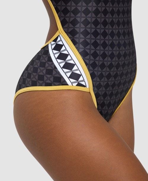 Arena 50th Superfly Back One Piece Black Multicolor / Gold | 783421-IGR