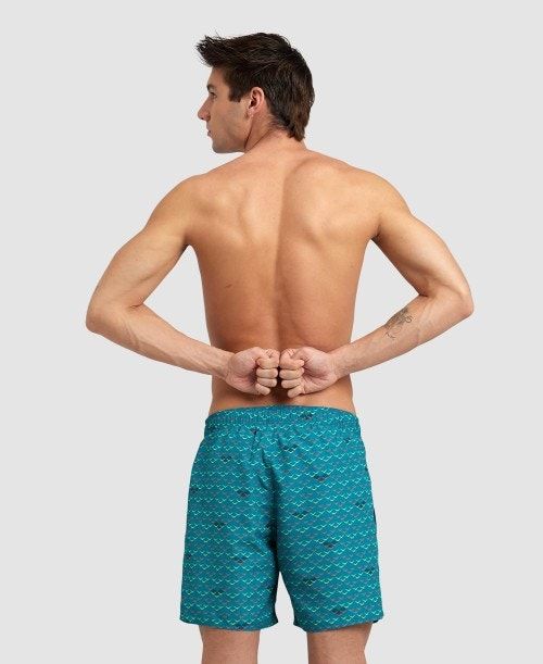Arena Allover Beach Boxer Green | 986752-SKA