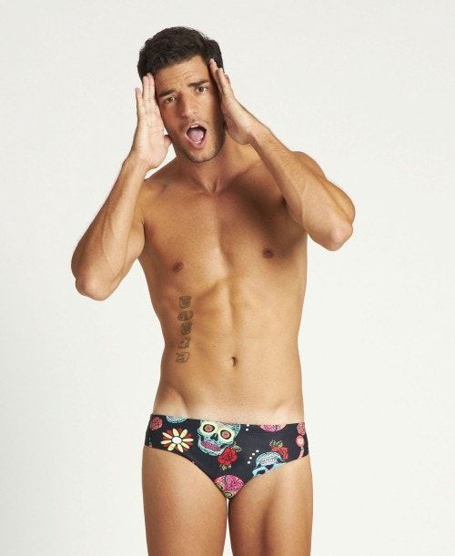 Arena Crazy Skulls Carnival Brief Black Multicolor | 386175-ZGS