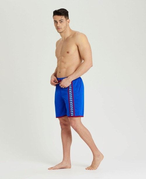 Arena Icons Beach Bermuda Short Blue / Burgundy | 129347-GCK