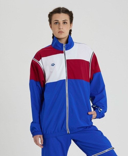 Arena Icons Convertible Jacket Blue / Burgundy / White | 096325-QGU