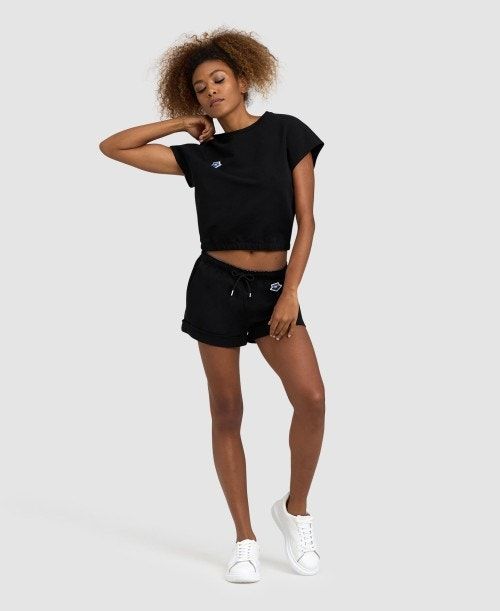 Arena Icons Crop Tee Black | 951703-YSW