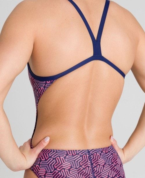 Arena Kikko Challenge Back One Piece Navy / Multicolor Red | 164307-GPO