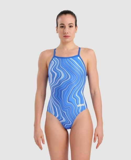 Arena Marbled Lightdrop Back One Piece Multicolor | 548213-XCN
