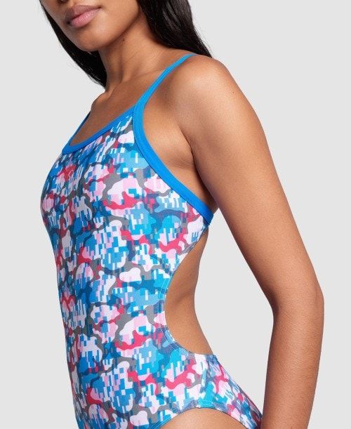 Arena Multi Camo Challenge Back Swimsuit Multicolor Camo | 381460-MPZ