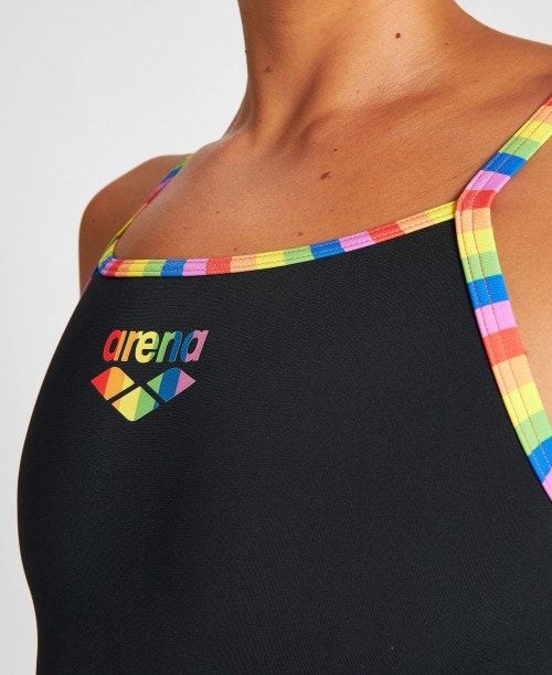 Arena Pride Superfly Back One Piece Black / Multicolor | 897421-XDE