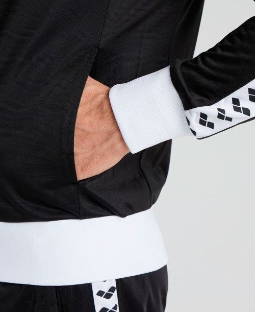 Arena Relax Iv Team Full-zip Jacket Black / White / Black | 635297-RMT
