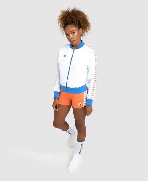 Arena Relax Iv Team Full-zip Jacket White / White | 530962-BWR