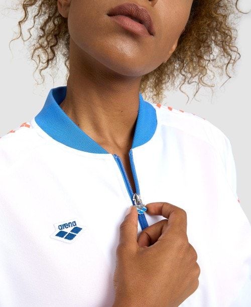 Arena Relax Iv Team Full-zip Jacket White / White | 530962-BWR