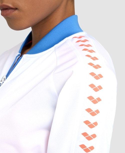 Arena Relax Iv Team Full-zip Jacket White / White | 530962-BWR