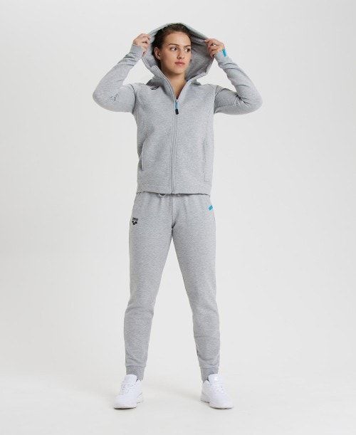 Arena Team Hooded Jacket Panel Grey | 830721-CNF