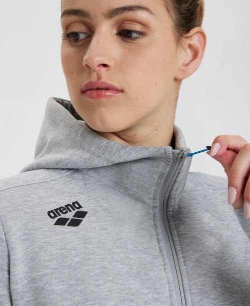 Arena Team Hooded Jacket Panel Grey | 830721-CNF