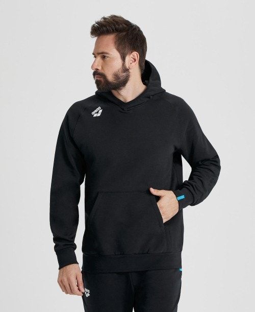 Arena Team Hooded Sweatshirt Panel Black | 278164-TRO