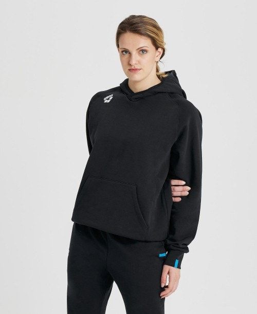 Arena Team Hooded Sweatshirt Panel Black | 278164-TRO