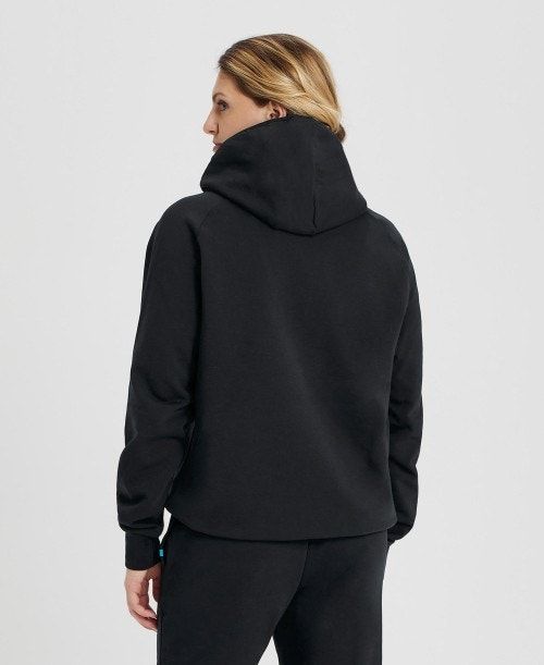 Arena Team Hooded Sweatshirt Panel Black | 278164-TRO