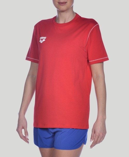 Arena Team Line Short Sleeve Tee Red | 789405-HBR