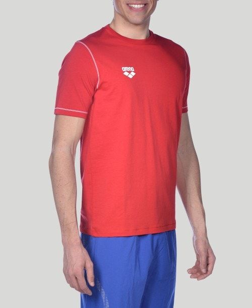 Arena Team Line Short Sleeve Tee Red | 789405-HBR