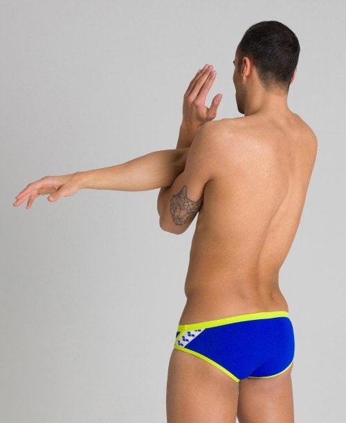 Arena Team Stripe Brief Blue / Green | 964725-UOI