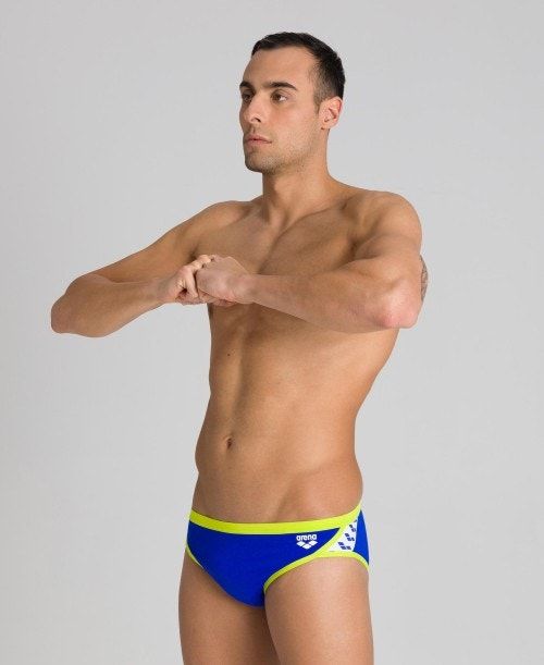 Arena Team Stripe Brief Blue / Green | 964725-UOI