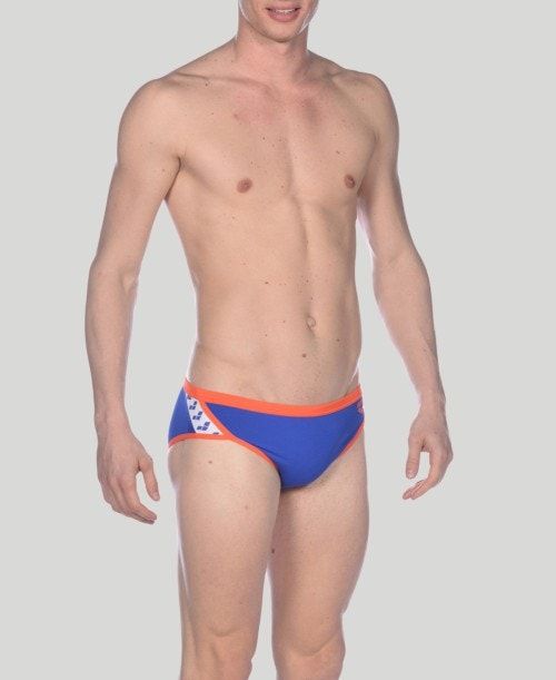 Arena Team Stripe Brief Blue / Pink | 917426-EGV