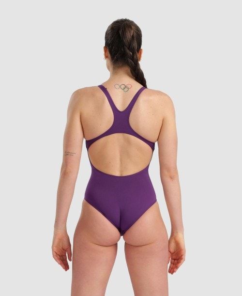 Arena Team Swim Pro Solid One Piece Purple / White | 806314-YWD