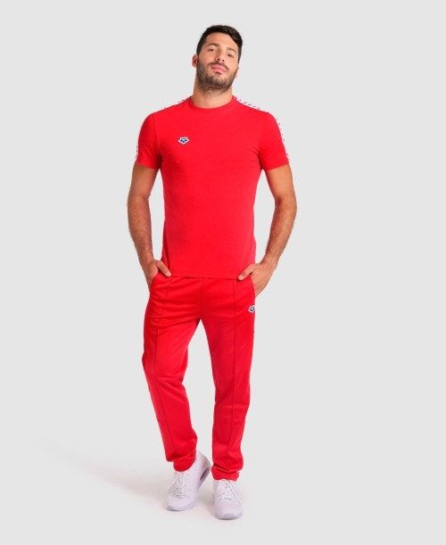 Arena Team Us T-shirt Red / White / Red | 593487-JOB