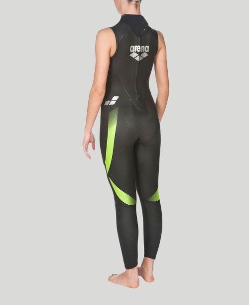 Arena Triwetsuit Sleeveless Black | 183946-UFT