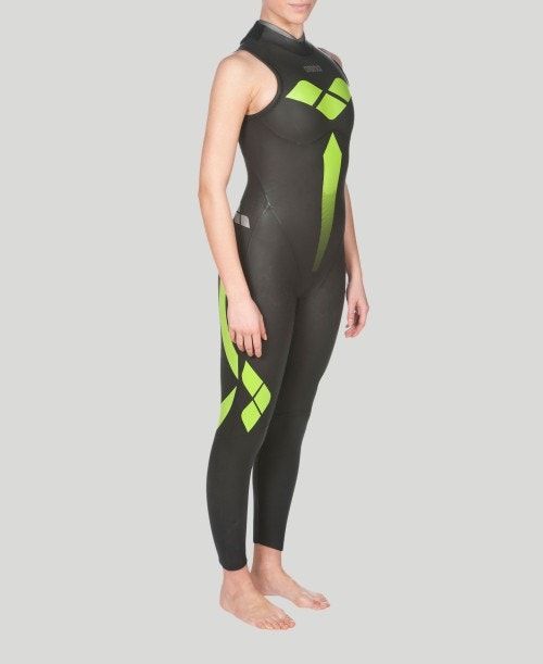 Arena Triwetsuit Sleeveless Black | 183946-UFT