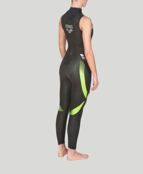 Arena Triwetsuit Sleeveless Black | 183946-UFT